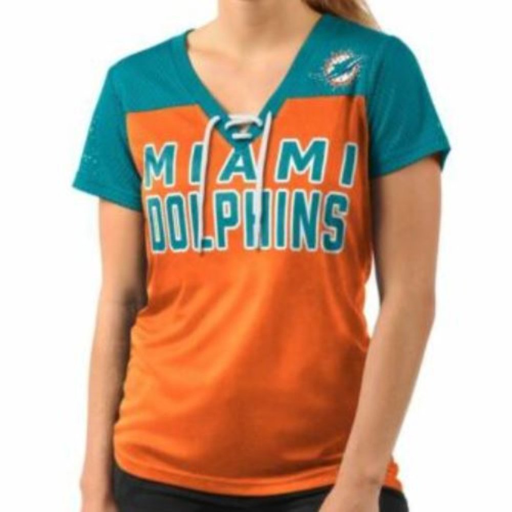 NWT NFL Miami Dolphins Officially Licensed Top Shirt for Ladies